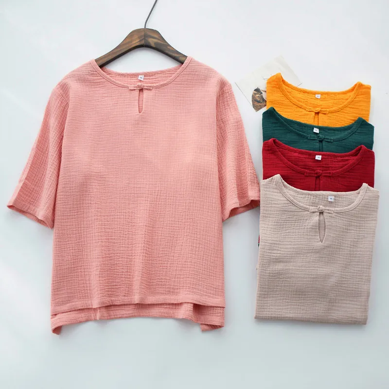 Women Tops Blouses 2019 Summer vintage half Sleeve Blouse Shirt plus size casual cotton linen Blouse 13 colors Femininas M-7XL
Women Tops Blouses 2019 Summer vintage half Sleeve Blouse Shirt plus size casual cotton linen Blouse 13 colors Femininas M-7XL