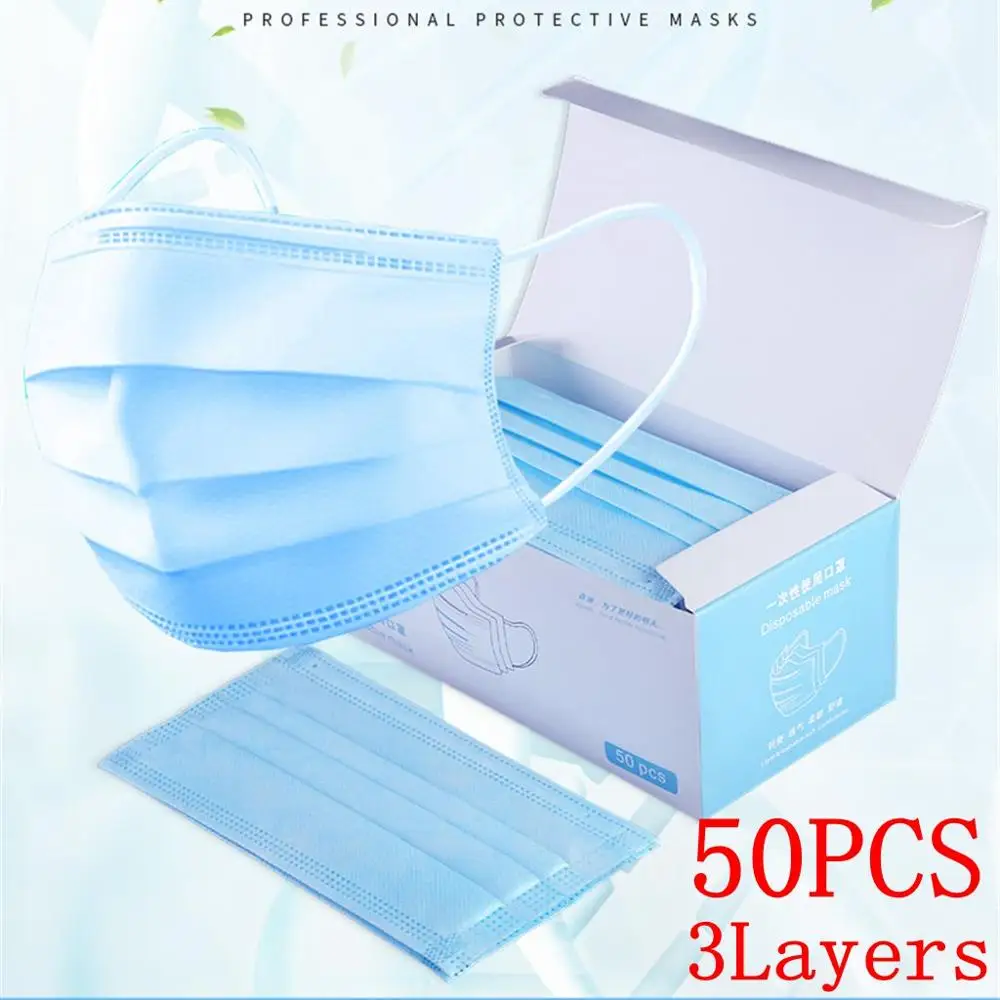 50pcs Disposable face Mask 3 Layers Filter Anti Pollution Mask Unisex Protection Fabric Dust Mouth Mask Protective Cover Masks
50pcs Disposable face Mask 3 Layers Filter Anti Pollution Mask Unisex Protection Fabric Dust Mouth Mask Protective Cover Masks