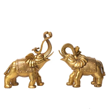 MOZART Pure Copper Wishful Ruyi Yuanbao Pair Of Elephant Ornaments Fuxiang Home Shop Decorations, Large 
MOZART Pure Copper Wishful Ruyi Yuanbao Pair Of Elephant Ornaments Fuxiang Home Shop Decorations, Large