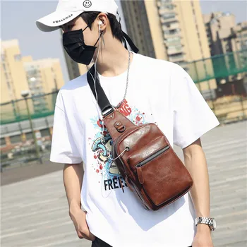 New Style Casual Bag MEN'S Messenger Bag Shoulder Bag Sports knapsack Chest Pack Men's Wallet Hide Substance
New Style Casual Bag MEN'S Messenger Bag Shoulder Bag Sports knapsack Chest Pack Men's Wallet Hide Substance