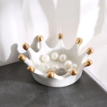Cross Border Foreign Trade Nordic Creative Ceramic Crown Ring Necklace Jewelry Storage Tray Light Luxury Home Decoration
Cross Border Foreign Trade Nordic Creative Ceramic Crown Ring Necklace Jewelry Storage Tray Light Luxury Home Decoration