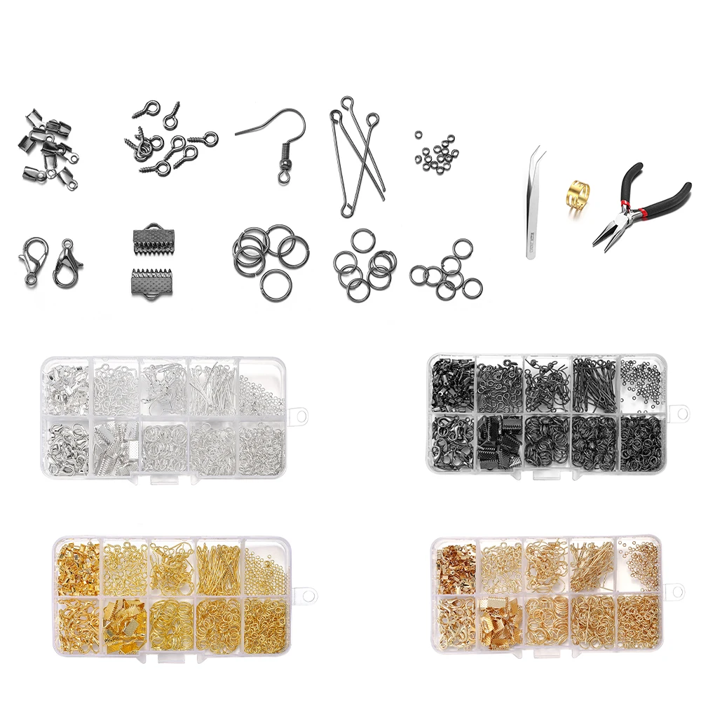 Jewelry Findings Tools Set Alloy Accessories Set Repair Tools Lobster Clasp Open Jump Rings Earring Hooks for DIY Jewelry Making
Jewelry Findings Tools Set Alloy Accessories Set Repair Tools Lobster Clasp Open Jump Rings Earring Hooks for DIY Jewelry Making