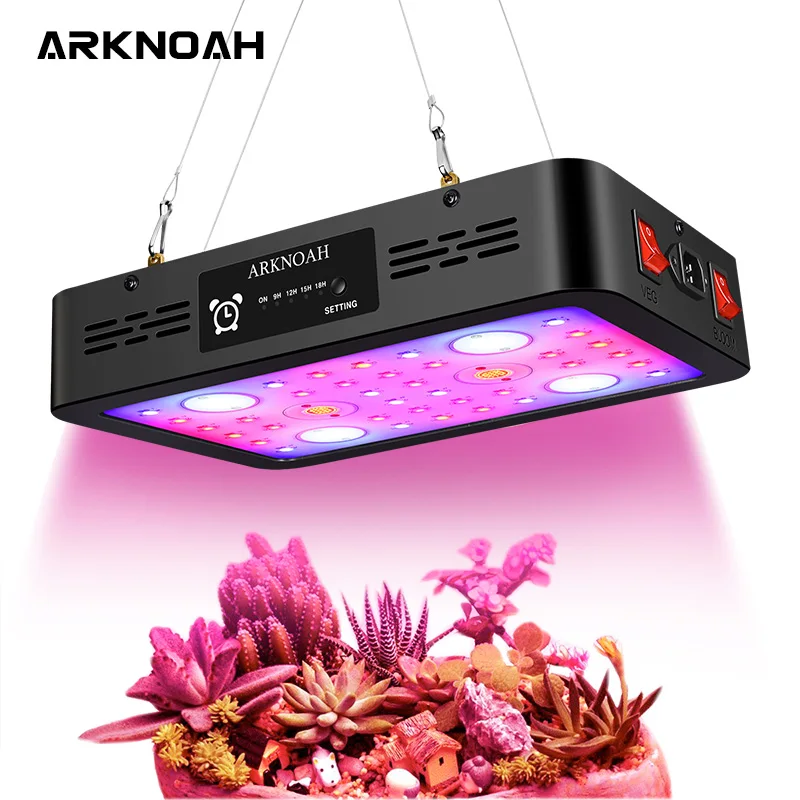 ARKNOAH LED Grow Light Full Spectrum 1200W Dual Chip Timing Grow Lamps for Greenhouse Indoor Plant Veg Bloom Switches
ARKNOAH LED Grow Light Full Spectrum 1200W Dual Chip Timing Grow Lamps for Greenhouse Indoor Plant Veg Bloom Switches