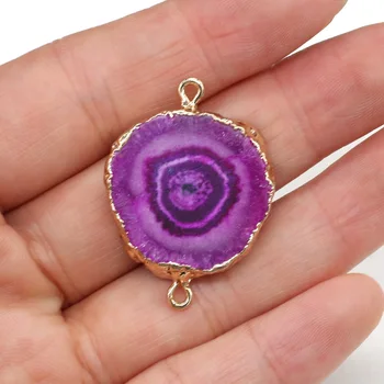 Natural Stone Connectors Irregular Agate Circular Gold-plated For DIY Bracelet Necklace Making Jewelry Findings 15x20-20x30mm
Natural Stone Connectors Irregular Agate Circular Gold-plated For DIY Bracelet Necklace Making Jewelry Findings 15x20-20x30mm