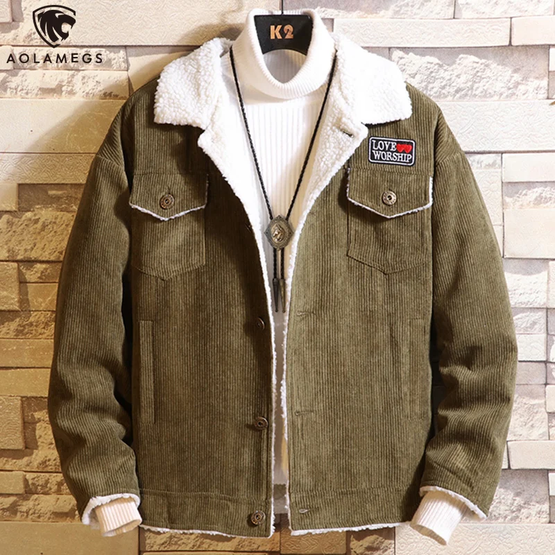 Aolamegs Winter Jacket Men Solid Color Coat Warm Outwear Vintage Long Sleeve Plus Velvet Casual College Style Jacket Winter
Aolamegs Winter Jacket Men Solid Color Coat Warm Outwear Vintage Long Sleeve Plus Velvet Casual College Style Jacket Winter