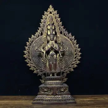 16†Tibet Temple Pure Copper Thousand Hands Guanyin Bodhisattva Statue Thousand-handed Buddha head Guanyin Buddha statue
16†Tibet Temple Pure Copper Thousand Hands Guanyin Bodhisattva Statue Thousand-handed Buddha head Guanyin Buddha statue