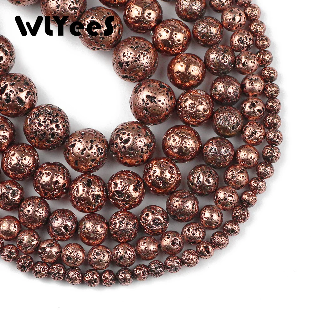 WLYeeS круглые позолоченные старинные красные медные цветные бриллианты 4 6 8 10 12 мм