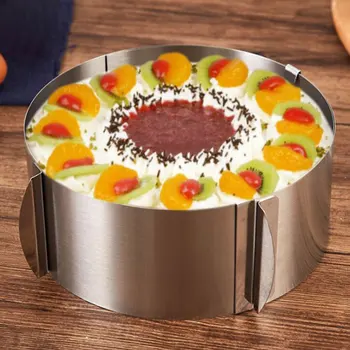 16-30cm Adjustable Stainless Steel Fondant Cake Mold Cutter Baking Round Mousse Ring Cake Mould Kitchen Cake Decorating Tool
16-30cm Adjustable Stainless Steel Fondant Cake Mold Cutter Baking Round Mousse Ring Cake Mould Kitchen Cake Decorating Tool