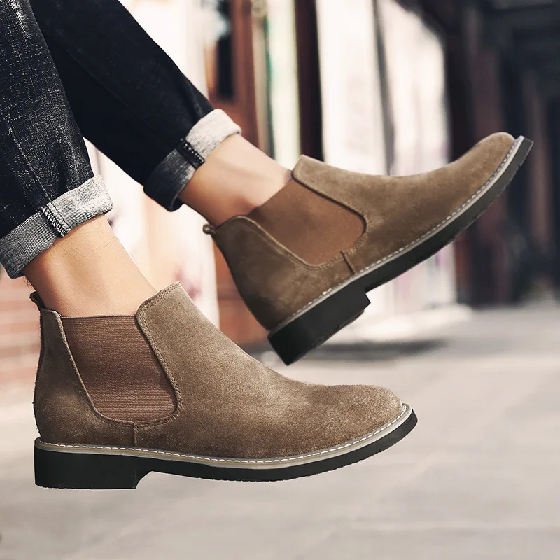 New Autumn Early Winter Shoes Men Boots Casual Flock Leather Men Ankle Boots Slip On Male Leather Chelsea Boots Plus Size 
New Autumn Early Winter Shoes Men Boots Casual Flock Leather Men Ankle Boots Slip On Male Leather Chelsea Boots Plus Size