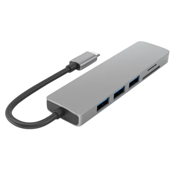 6-In-1 Type-C Docking Station Type-C USB to HDMI Card Reader Supports Hdcp Video Decoding
6-In-1 Type-C Docking Station Type-C USB to HDMI Card Reader Supports Hdcp Video Decoding