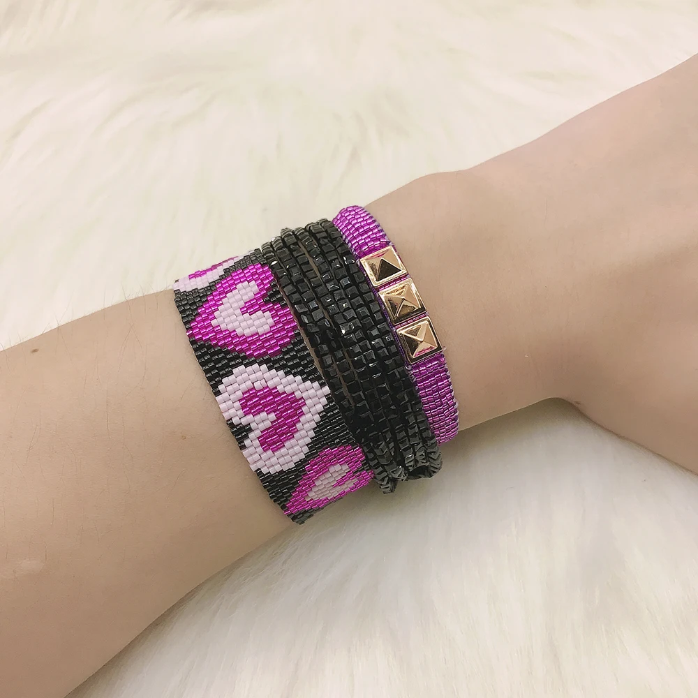 BLUESTAR Boho Bracelet MIYUKI Bead Bracelet Purple Heart Pulseras Mujer Moda Crystal Handmade Jewelry Gift
BLUESTAR Boho Bracelet MIYUKI Bead Bracelet Purple Heart Pulseras Mujer Moda Crystal Handmade Jewelry Gift