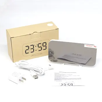 Led Mirror Alarm Clock Digital Snooze Table Clock Alarm Clock Electronic Light Big Time Temperature Display Clock
Led Mirror Alarm Clock Digital Snooze Table Clock Alarm Clock Electronic Light Big Time Temperature Display Clock