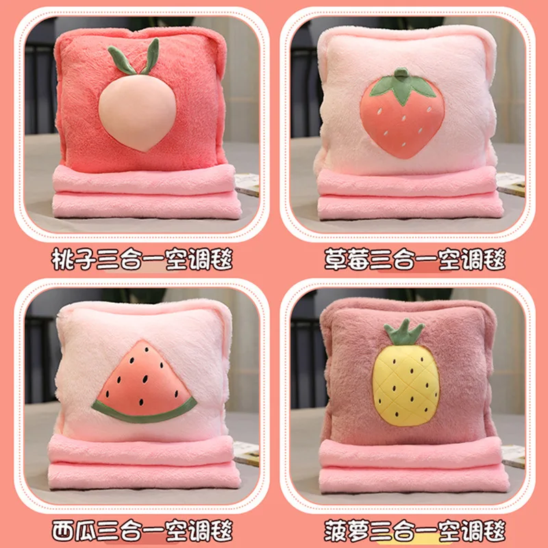 Plush Fruit Office home nap pillow blanket dual-purpose air conditioning blanket pillow double-in-one
Plush Fruit Office home nap pillow blanket dual-purpose air conditioning blanket pillow double-in-one