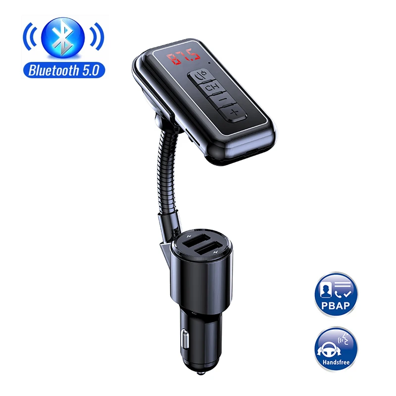 Новый автомобиль Bluetooth 5 0 FM передатчик Беспроводной громкой связи гарнитура для