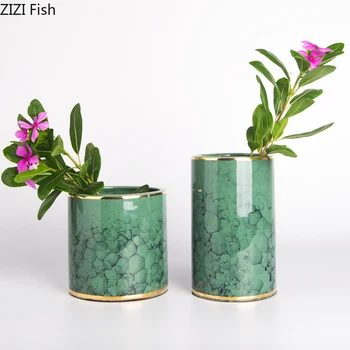 CHINESE STYLE CERAMICS VASES IMITATION EMERALD TEXTURE GOLD EDGE VASE ARTIFICIAL FLOWER FLORAL ORNAMENTS PEN HOLDERS DESK DECOR
CHINESE STYLE CERAMICS VASES IMITATION EMERALD TEXTURE GOLD EDGE VASE ARTIFICIAL FLOWER FLORAL ORNAMENTS PEN HOLDERS DESK DECOR