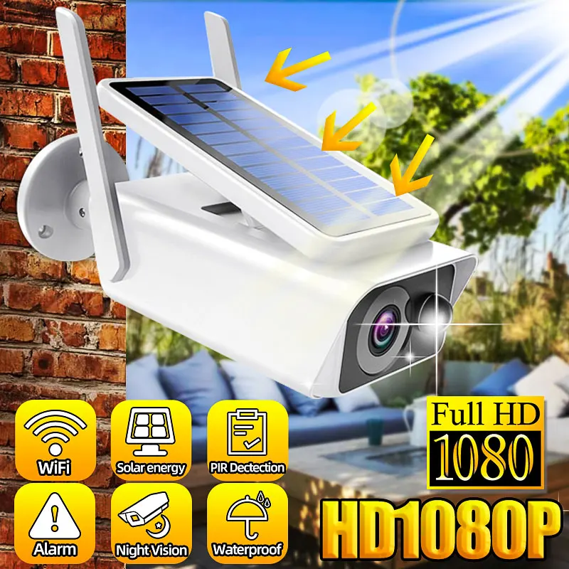 1080P Full HD Wide View Solar Surveillance Camera Home Security IP Camera Security Network Security IR Monitor Night Camera WiFi
1080P Full HD Wide View Solar Surveillance Camera Home Security IP Camera Security Network Security IR Monitor Night Camera WiFi