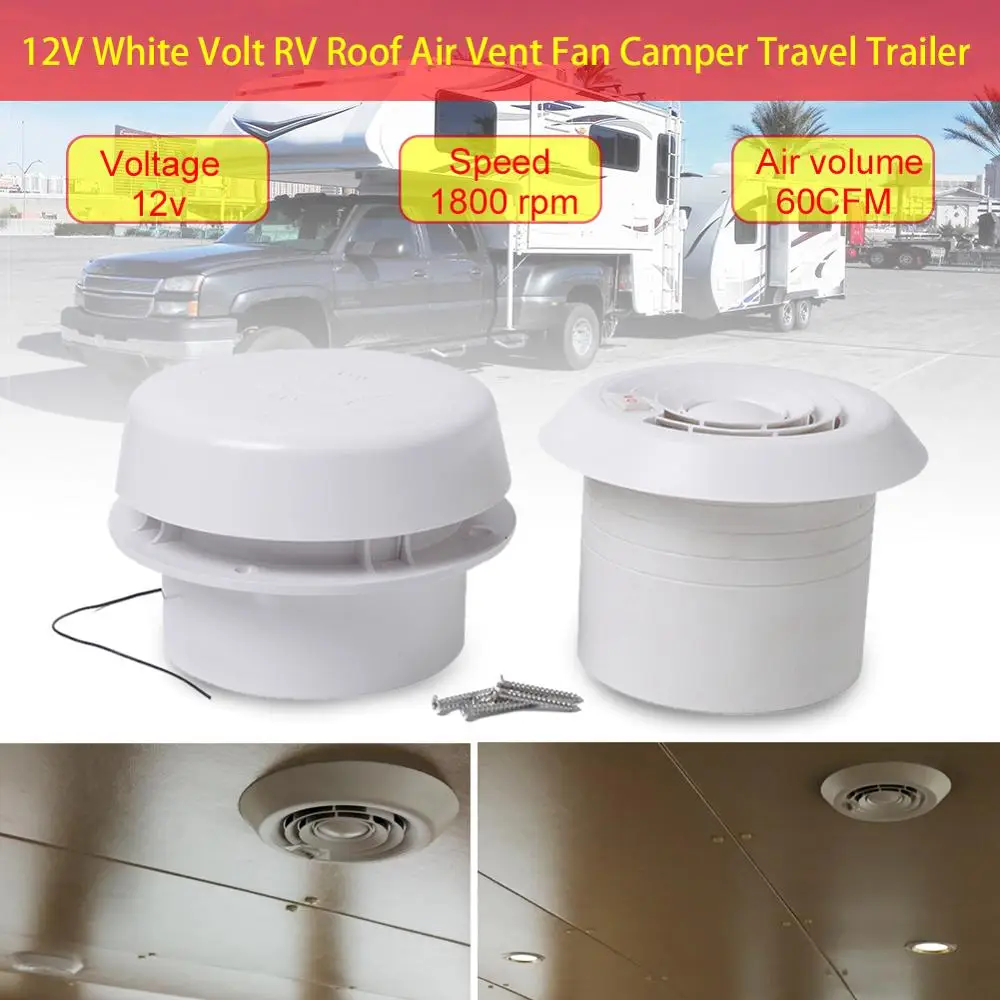 Caravan RV Accessories 12V RV Roof Mushroom Head silent fan 12V White Volt RV Roof Air Vent Fan Camper Travel Trailer 5.0
Caravan RV Accessories 12V RV Roof Mushroom Head silent fan 12V White Volt RV Roof Air Vent Fan Camper Travel Trailer 5.0