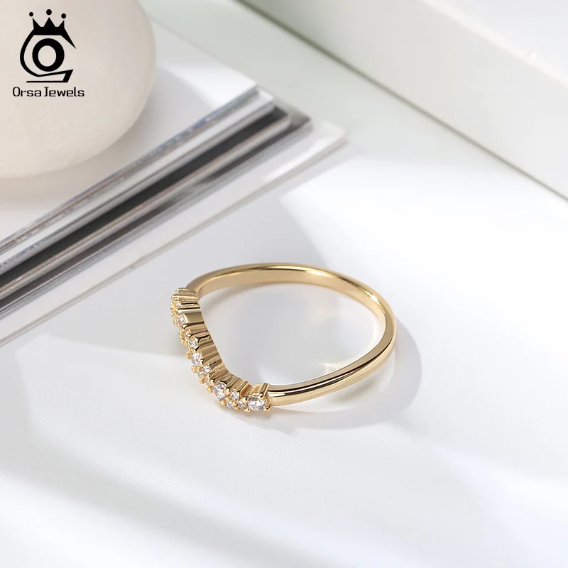 ORSA JEWELS кольцо из стерлингового серебра 925 пробы Золотое необычное дизайнерское