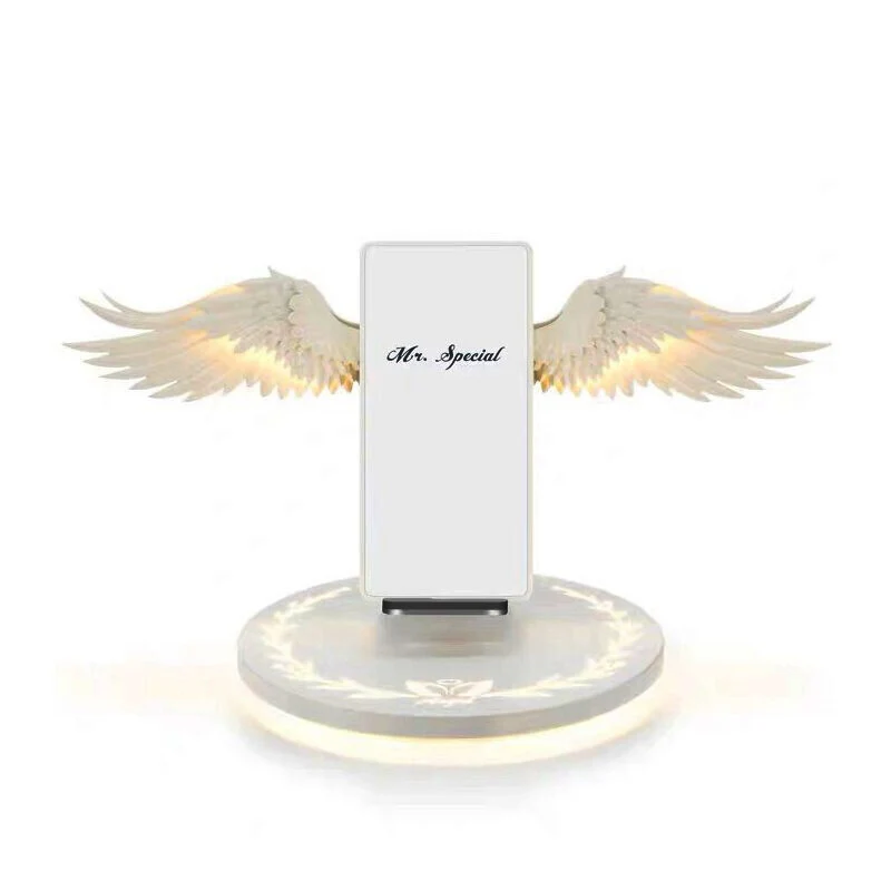 Wireless Charging Dock Fast Charger Vertical Bracket for Huawei iPhone Samsung Mobile Phone Holder Bookshelf Ornament Angel Wing
Wireless Charging Dock Fast Charger Vertical Bracket for Huawei iPhone Samsung Mobile Phone Holder Bookshelf Ornament Angel Wing