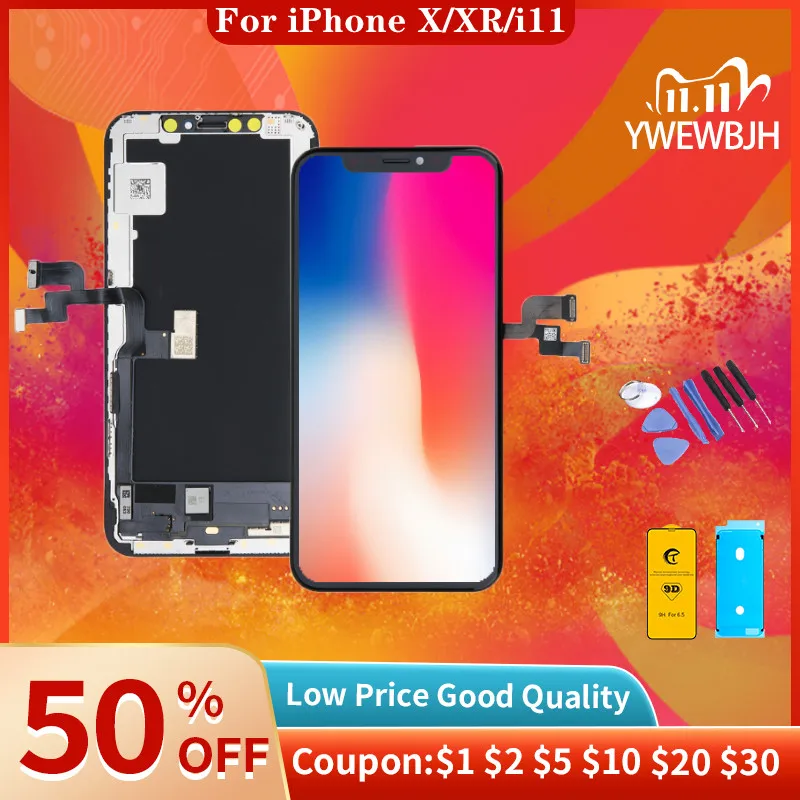 YWEWBJH Grade AAA+++ For i Phone 11 LCD Display With 3D Touch Screen Digitizer Assembly Replacement For i Phone11 Parts
YWEWBJH Grade AAA+++ For i Phone 11 LCD Display With 3D Touch Screen Digitizer Assembly Replacement For i Phone11 Parts