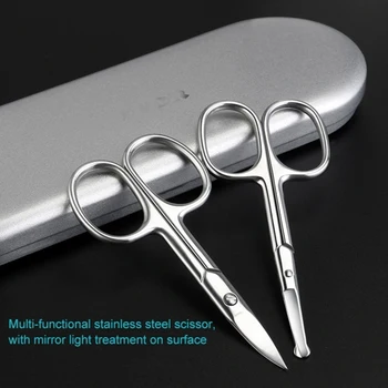 2pcs Safe Facial Grooming Scissors Set Nose Vibrissa Nostril Ear Hair Scissor with Mustache Beard Trimmer Scissor
2pcs Safe Facial Grooming Scissors Set Nose Vibrissa Nostril Ear Hair Scissor with Mustache Beard Trimmer Scissor