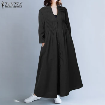 ZANZEA Vintage Women Dress 2020 Spring Long Maxi Vestidos Fashion Pleated High Waist Sundress Elegant Long Tunic Shirt Robe 5XL
ZANZEA Vintage Women Dress 2020 Spring Long Maxi Vestidos Fashion Pleated High Waist Sundress Elegant Long Tunic Shirt Robe 5XL