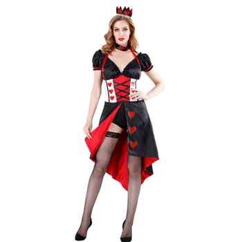 2019coscos Halloween Lady Cosplay Poker Queen Performing Party Sleepwalking Wonderland Red Heart Princess Empressive Costume
2019coscos Halloween Lady Cosplay Poker Queen Performing Party Sleepwalking Wonderland Red Heart Princess Empressive Costume