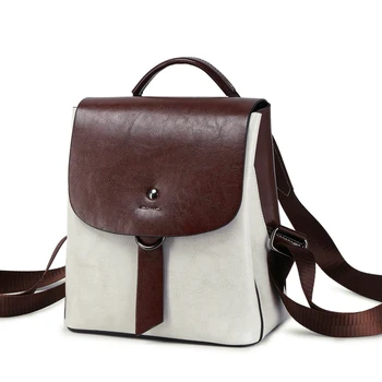 2020 Fall Vintage Backpack for Women Genuine Leather Handbag Fashion School Bag Colorblock Travel Bag
2020 Fall Vintage Backpack for Women Genuine Leather Handbag Fashion School Bag Colorblock Travel Bag