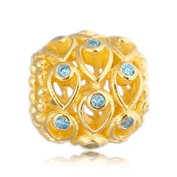 Authentic 925 Sterling Silver Bead Charm Gold Openwork Peacock Feathers With Crystal Beads Fit Bracelet Jewelry
Authentic 925 Sterling Silver Bead Charm Gold Openwork Peacock Feathers With Crystal Beads Fit Bracelet Jewelry