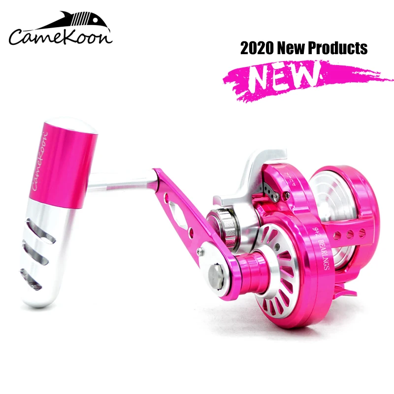 

CAMEKOON Conventional Saltwater Trolling Fishing Coil Left/right hand Max Drag 32kg 9+2BBs Gear Ratio 6.3:1 Slow Jigging Reel