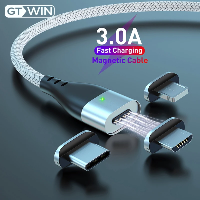 GTWIN Magnetic USB Cable Type C Fast Charging Data Wire for iPhone Samsung Huawei Micro USB Cable Mobile Phone USB C Charge Cord
GTWIN Magnetic USB Cable Type C Fast Charging Data Wire for iPhone Samsung Huawei Micro USB Cable Mobile Phone USB C Charge Cord