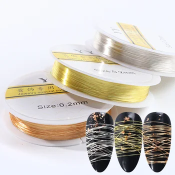 18m 3D Gold Silver Design Copper Wire Line Nail Art Tips Decoration Charms Metal Line Jewelry Making Manicure Accessories JI1541
18m 3D Gold Silver Design Copper Wire Line Nail Art Tips Decoration Charms Metal Line Jewelry Making Manicure Accessories JI1541