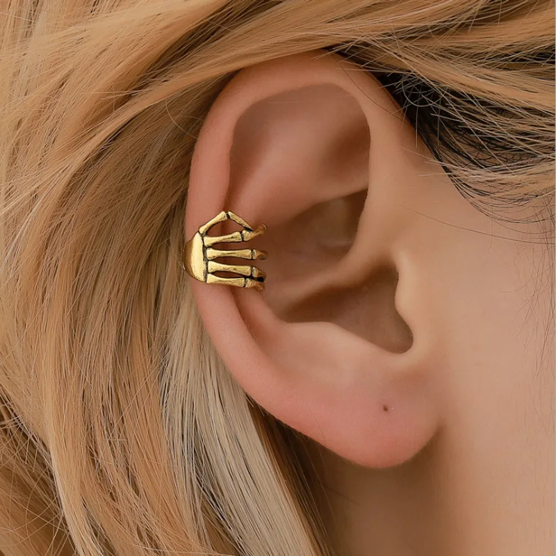 1 Pcs Fake Piercing Irregular Earrings Wind Skull Hand Clip on Earrings Gold Silver Color Ear Cartilage Women Jewelry Ear Cuff
1 Pcs Fake Piercing Irregular Earrings Wind Skull Hand Clip on Earrings Gold Silver Color Ear Cartilage Women Jewelry Ear Cuff