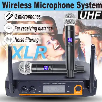LEORY XLR UHF Wireless Microphone System Dual Channel Cordless Handheld Mic Kraoke Speech Party supplies Cardioid Microphone
LEORY XLR UHF Wireless Microphone System Dual Channel Cordless Handheld Mic Kraoke Speech Party supplies Cardioid Microphone