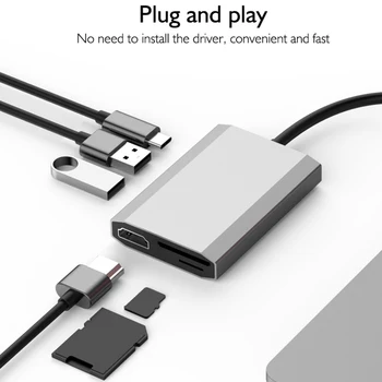 USB Type C Hub HDMI Converter 6 in 1 Type C to HDMI USB 3.0 PD SD TF Multiport Adaptor for Laptops Notebooks
USB Type C Hub HDMI Converter 6 in 1 Type C to HDMI USB 3.0 PD SD TF Multiport Adaptor for Laptops Notebooks