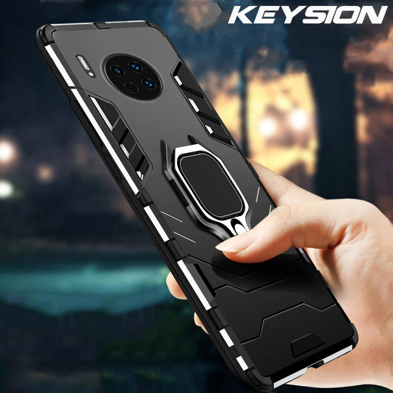 Ударопрочный армированный чехол KEYSION для Huawei Mate 30 Pro Lite чехол-накладка с кольцом