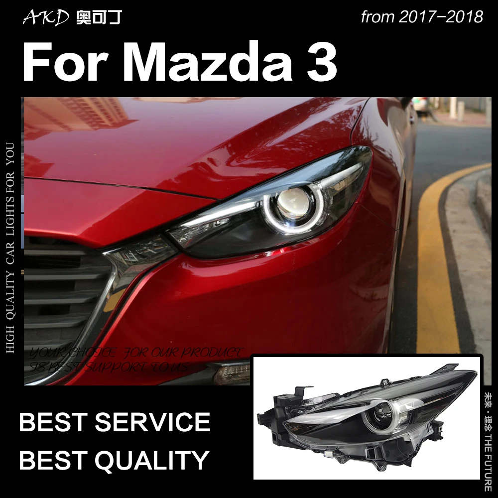 

AKD Car Styling Head Lamp for Mazda 3 Headlights 2017-2018 New Mazda3 Axela LED Headlight LED DRL Hid Bi Xenon Auto Accessories
