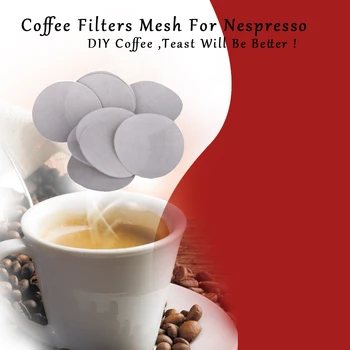 16PCS Filter Mesh Compatible With Nespresso Food Grade Metal Diameter 27MM Stainless Steel Refillable Capsules DIY Coffee Maker
16PCS Filter Mesh Compatible With Nespresso Food Grade Metal Diameter 27MM Stainless Steel Refillable Capsules DIY Coffee Maker