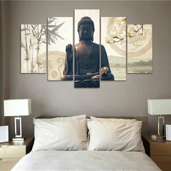 5 piece art buddha canvas painting buddhist wall paintings sets for bedroom office decor print modular pictures
5 piece art buddha canvas painting buddhist wall paintings sets for bedroom office decor print modular pictures