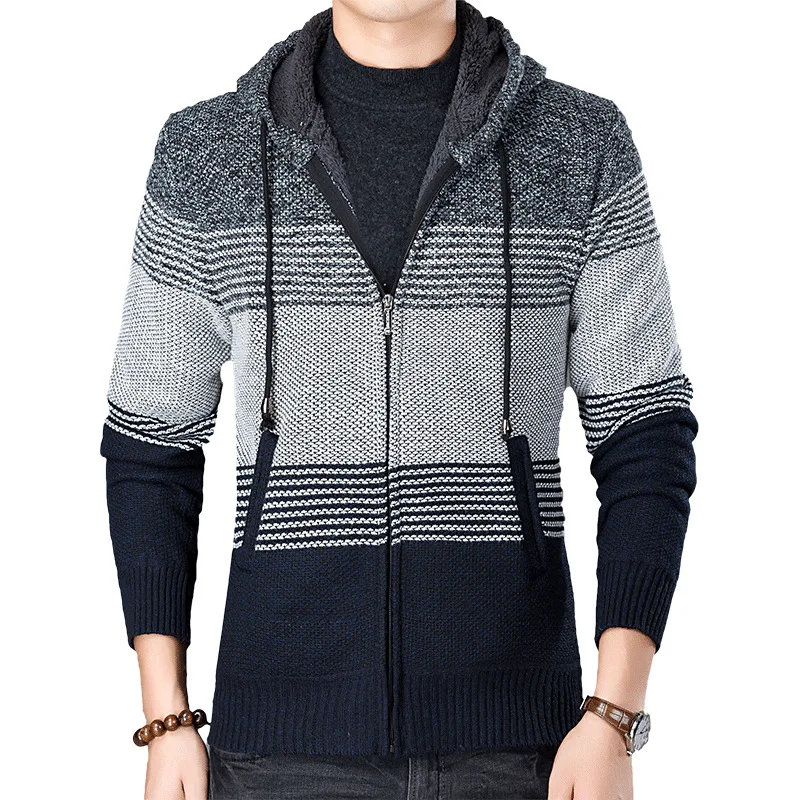 Striped Long Sleeve Men'S Sweaters Cardigan Winter Clothes 2019 Knitted Korea Style Casual Standard Designer Knit
Striped Long Sleeve Men'S Sweaters Cardigan Winter Clothes 2019 Knitted Korea Style Casual Standard Designer Knit