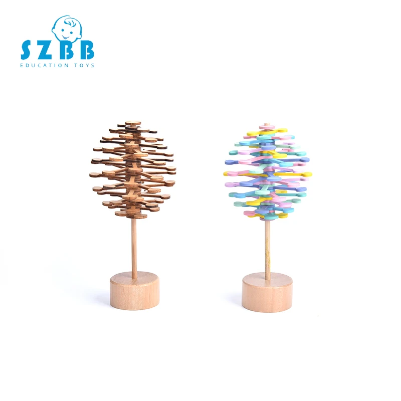 2019 Saizhi детская деревянная игрушка Lolly вращающаяся волшебная палочка для детей