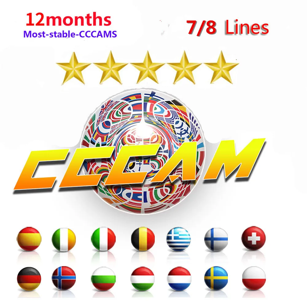 HD 1 Year CCCAM 7/8 lines Cline Server Account For Satellite receiver Spain UK Germany French Italy POLSAT MOVISTAR ES Spain
HD 1 Year CCCAM 7/8 lines Cline Server Account For Satellite receiver Spain UK Germany French Italy POLSAT MOVISTAR ES Spain