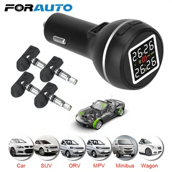 FORAUTO Car Tire Pressure Monitoring System TPMS Cigarette Lighter Type Save Fuel High Temperature Alarm with 4 Internal Sensors
FORAUTO Car Tire Pressure Monitoring System TPMS Cigarette Lighter Type Save Fuel High Temperature Alarm with 4 Internal Sensors