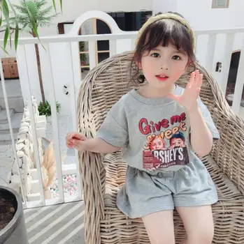 girls sets 2020 summer baby girl grey print cotton 2pcs suits t shirt with shorts causal children outfits wholesale
girls sets 2020 summer baby girl grey print cotton 2pcs suits t shirt with shorts causal children outfits wholesale