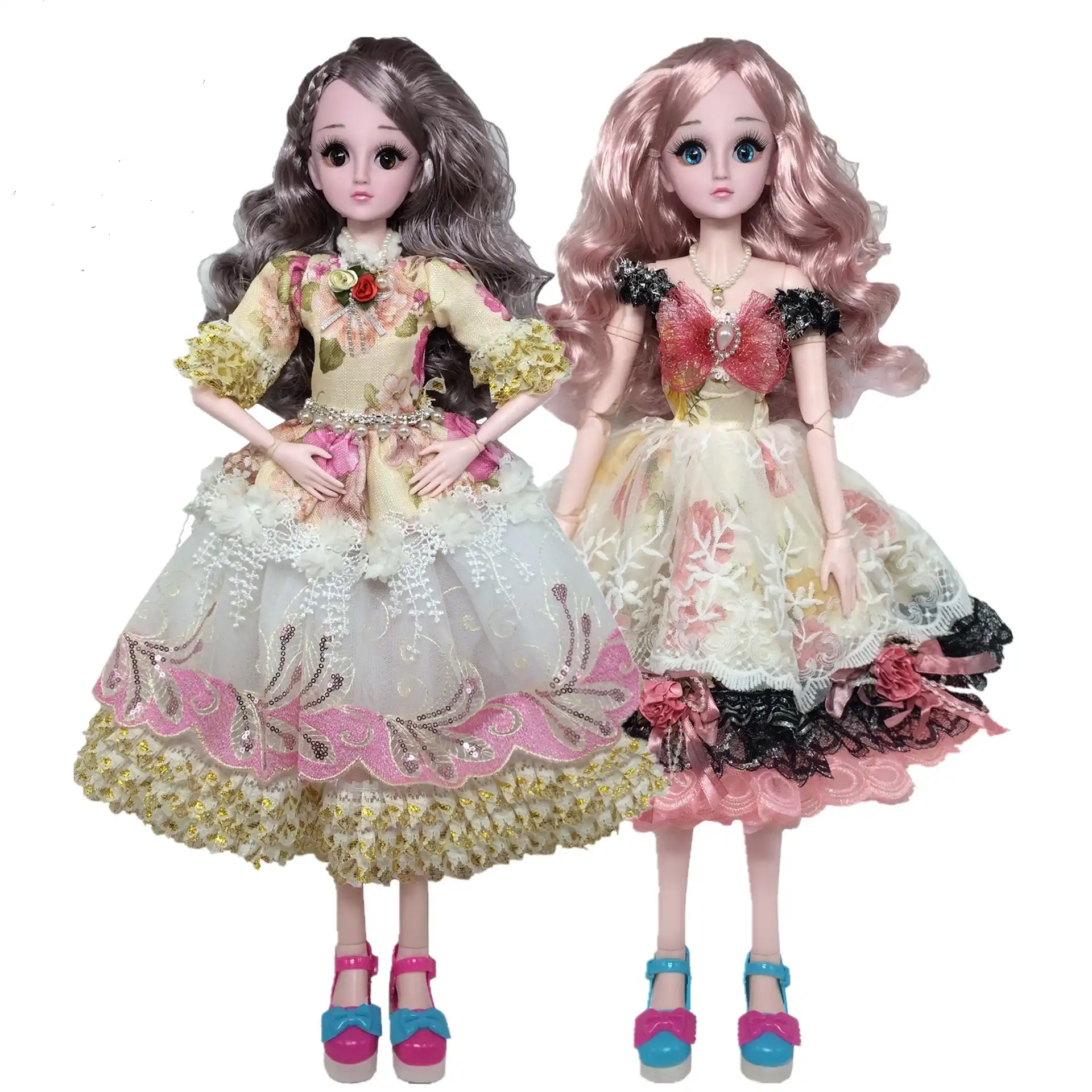 jointed dolls party gown dress make up toys for girls gift at49