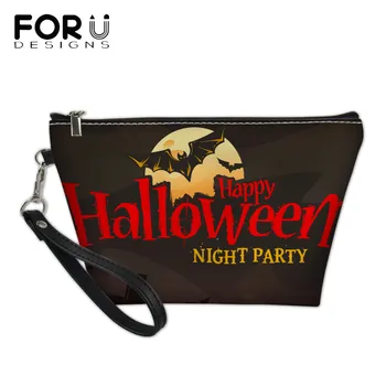 FORUDESIGNS Halloween Print Women Cosmetic Bag Casual Ladies Makeup Case Travel Portable Kits Girl PU Zipper Storage Beauty Bags
FORUDESIGNS Halloween Print Women Cosmetic Bag Casual Ladies Makeup Case Travel Portable Kits Girl PU Zipper Storage Beauty Bags