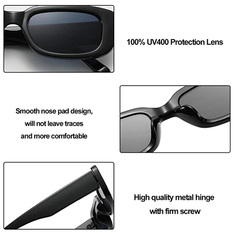 MAXJULI Classic Square Sunglasses for Women Retro Fashion Sunglasses UV400 Protect Rectangle Frame Eyewear Oculos de Sol_voghion.com