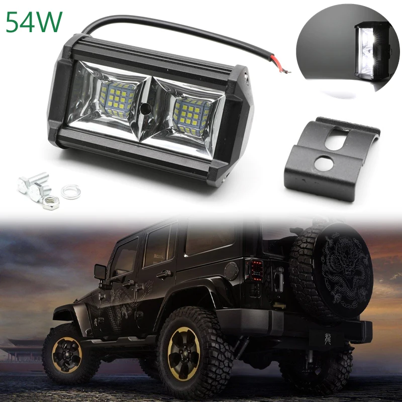 Car Work Light 54W 18smd Led Work Light 12V 24V 6000k Waterproof Spot Offroad Driving Light Universal for Truck Tractor SUV ATV
Car Work Light 54W 18smd Led Work Light 12V 24V 6000k Waterproof Spot Offroad Driving Light Universal for Truck Tractor SUV ATV