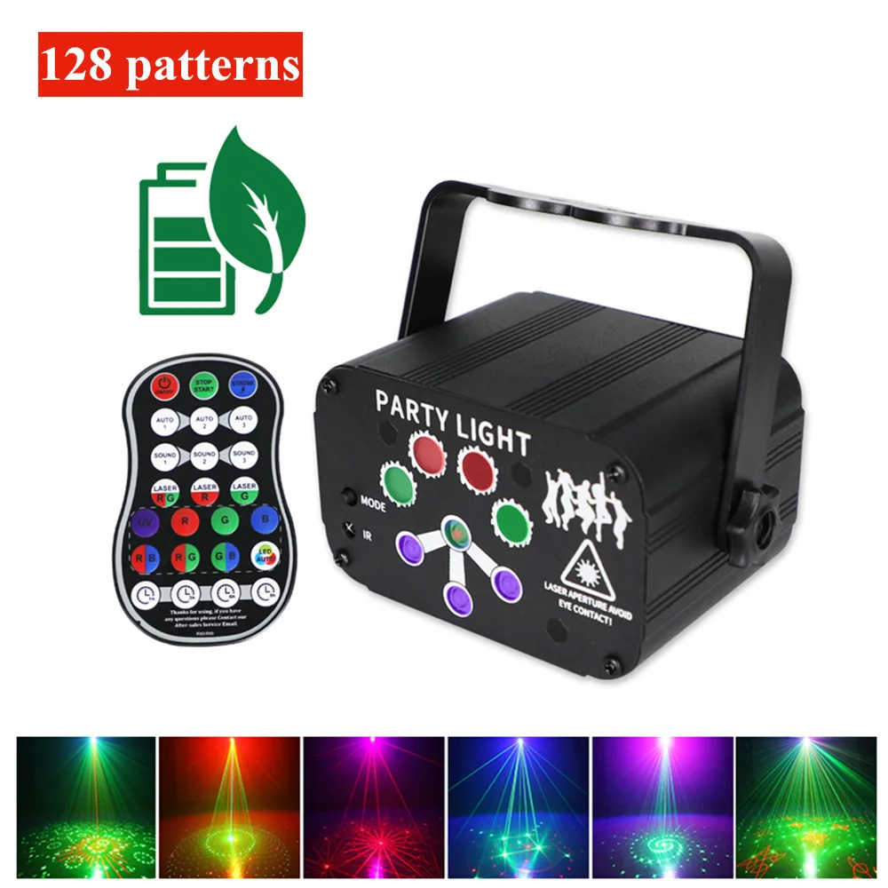 128 Patterns Laser Disco Light DJ LED Stage Projector Red Blue Green Lamp USB with Remote Control Party Christmas Club Lamp
128 Patterns Laser Disco Light DJ LED Stage Projector Red Blue Green Lamp USB with Remote Control Party Christmas Club Lamp