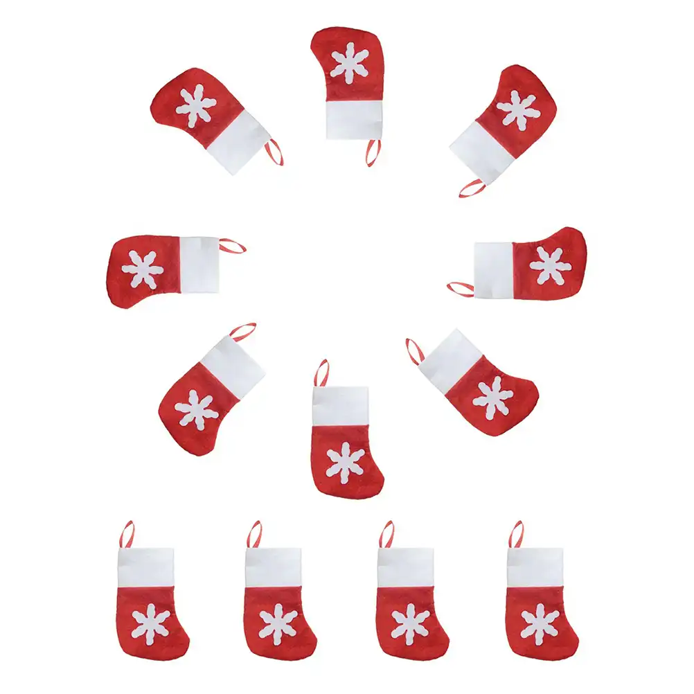 christmas sock decorations snowflake tableware holders candy